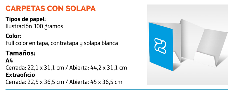 Carpetas con solapa